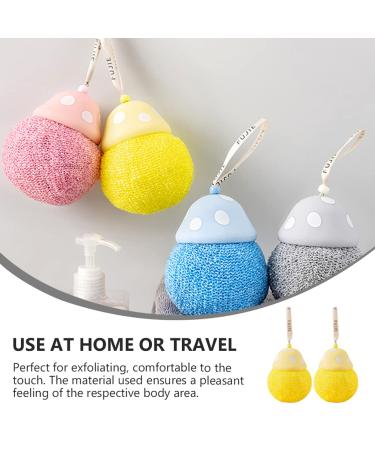 Uonlytech 2pcs Mushroom Bath Balls - Exfoliating Body Scrubbers & Shower Puffs for Spa-like Cleanliness | Ideal Bath Sponge Loofahs for Dry Skin - Buy Online on GoSupps.com