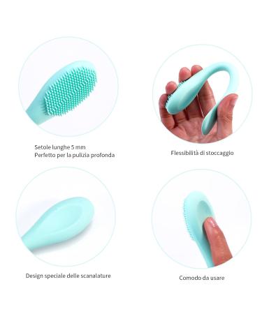 Shop MSQ Face Cleaning Brush Set - 2-in-1 Silicone Applicator & Scrubber - Double-Head Facial Brush for Masks - Blue & Pink - International Shipping Available - Buy Online on GoSupps.com