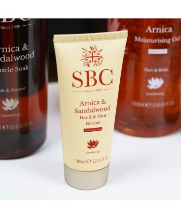 SBC Skincare Hand and Foot Cream with Arnica & Sandalwood - 100ml | Tension Relief & Sports Recovery Rescue Cream - Buy Online on GoSupps.com