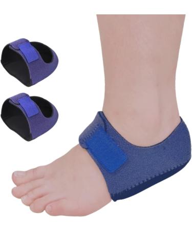 Buy Heel Cups Sleeves - Fabric Heel Cushions for Pain Relief | Support Plantar Fasciitis & Achilles Tendinitis | Men & Women - Large Blue - Buy Online on GoSupps.com