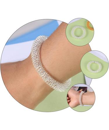 2 Pack Acupressure Massage Rings - Finger Acupuncture Device for Stress Relief & Pain Therapy | Spiky Sensory Bracelets for Adults & Young People - Buy Online on GoSupps.com