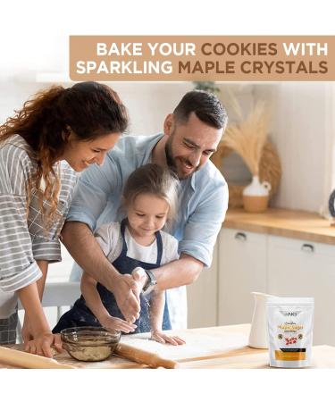 AKI Canadian Maple Sugar Granulated | 1 lb (454g) Grade A Maple Syrup | Rich in Vitamins & Antioxidants | Immunity Boost | GMO-Free & Vegan | Ideal Tea, Coffee, Smoothie, Cocktail Sweetener - Buy Online on GoSupps.com