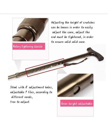 Crutch Walking Aluminum Alloy Travel Crutches Elderly Man Retractable Walking Stick Elderly Crutches Walking Aid Walker Vision - Buy Online on GoSupps.com