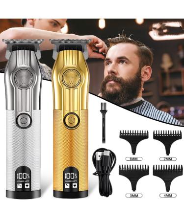Professional Rechargeable Hair Clippers for Men - Cordless Electric Haircut & Beard Trimmer (Gold with Box - Buy Online on GoSupps.com