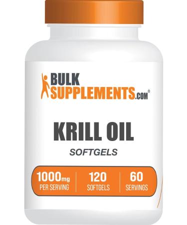 BULKSUPPLEMENTS.COM Krill Oil 1000mg - 120 Softgels  - Buy Online on GoSupps.com