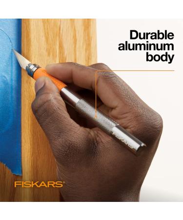 Fiskars Heavy Duty Die Cast Exacto Precision Knife - 8 Inch Craft Knife with Multi-Use Blade and Protective Cover - Buy Online on GoSupps.com