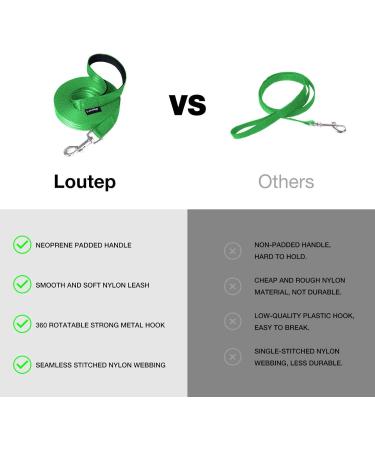 Loutep 10m Dog Training Leash - Strong Nylon Rope Padded Handle Extra Long for All Breeds | International Shipping - Buy Online on GoSupps.com