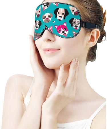 Pet Dog Face Sleep Mask - Adjustable Blindfold for Sleeping, Blocking Light - Men's and Women's Night Travel Eye Cover - Buy Online on GoSupps.com