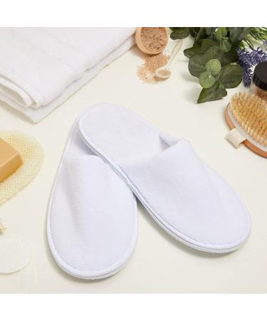 Juvale 12 Pairs Disposable Non-Slip Closed Toe Slippers for Hotels and Spas - Women's US Size 12, Men's Size 11 (White) - Buy Online on GoSupps.com