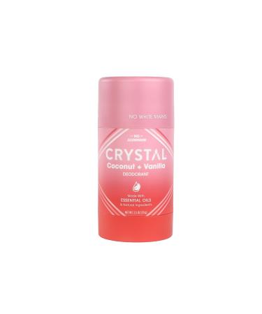 Crystal Magnesium Solid Stick Natural Deodorant Non-Irritating Aluminum Free Deodorant for Men or Women - Coconut + Vanilla - 2 Oz