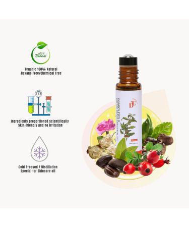 Hydrating Face & Eye Oil Roller Organic Jojoba & Coffee Bean Formula for Puffiness Wrinkles & Dark Circles Guasha Massage Serum Travel Size Gift for Women - Buy Online on GoSupps.com