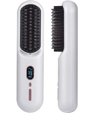 Portable Cordless Hair Straightener Brush | Mini Hot Comb for Women | 60 Mins Battery Life | USB C Rechargeable | Anti-Scald & Ion Smoothing | Lightweight Travel Essential - Buy Online on GoSupps.com