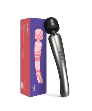 Wireless massage tab of Eemol- strongest therapeutic vibration power - magical stress -free - well rated muscle pain and relaxation according to your sports program - USB - curve (silver)