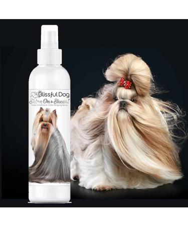 Natural Dog Coat Spray | Blissful Dog Shine-On + Sheen Leave-In Conditioner & Detangler (8 Oz) - Buy Online on GoSupps.com