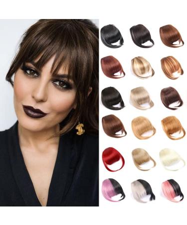 Bangs Hair Clip Synthetic Clip in Hair Bangs Extension French Bang Hairpiece Clip in Thick Natural Full Front Neat Bangs with Temple for Women Girls Bangs Clip in Hair (Color : 006 Size : 15cm) 15cm 006 - Buy Online on GoSupps.com