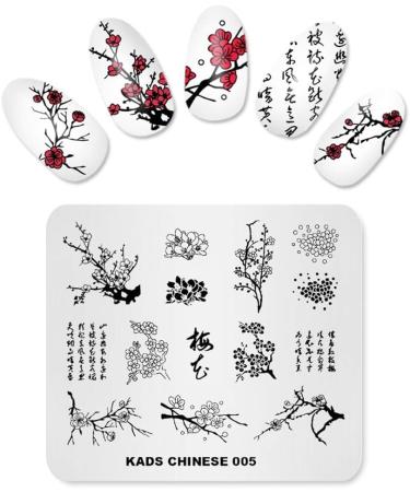 KADS Flower Series Nail Art Stamp Plate T8 - DIY Decoration Tool - Buy Online on GoSupps.com
