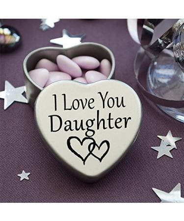 Perfect Way To Say I Love You. Beautiful Mini Silver Heart Tin With Sweets Present to say I Love You. Tin size 45mm x 45mm x20mm. (Daughter) - Buy Online on GoSupps.com