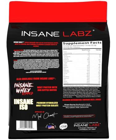 Insane Labz Insane Whey,100% Muscle Building Whey Protein, BCAA Amino Profile, Mass Gainer, Meal Replacement (Chocolate, 120 Servings) Chocolate 120 Servings - Buy Online on GoSupps.com