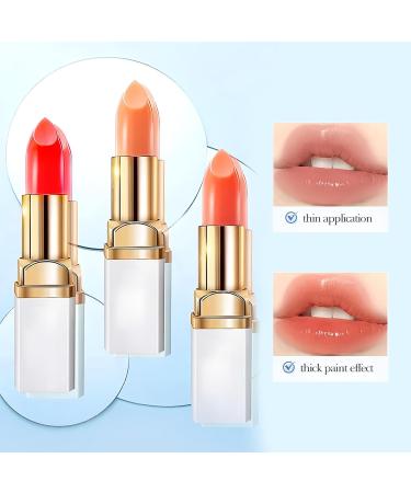 Orange Warm Lipstick 38 g with 50 lip brushes temperature lip balm for full and wellgroomed lips waterproof for dried lips lipstick - Buy Online on GoSupps.com