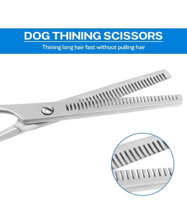 SS INSTRUMENTX 6.5 Inch Double Sided Thinning Scissors for Dogs - Professional Stainless Steel Shears for Pet Grooming - Buy Online on GoSupps.com