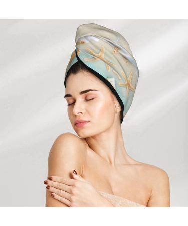 Super Absorbent Beach Starfish Hair Cap for Women - Quick Dry Elastic Wrap for Long Thick Hair - Buy Online on GoSupps.com
