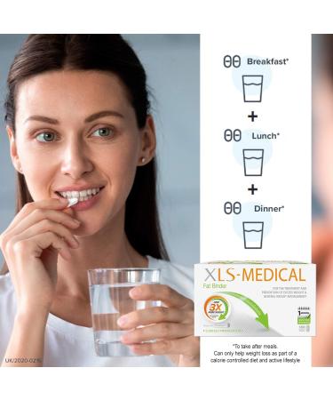 XLS-Medical Fat Binder 60 Tablets - Reduce Appetite, Calorie Intake & Weight - With Litramine - 10-Day Trial Pack (60 Count) - Buy Online on GoSupps.com