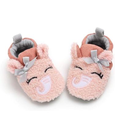 LACOFIA Baby Anti-Slip Soft Sole Winter Booties 3-6 Months - Pink Elephant - Buy Online on GoSupps.com