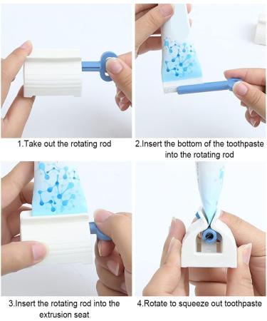 JORPETS 3 Pcs Toothpaste Squeezer Toothpaste Tube Squeezers Multi-Purpose Toothpaste Dispenser Stand Rotate Toothpaste Dispenser for Bathroom (Red/Blue/Green) - Buy Online on GoSupps.com