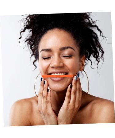 Angoily Orthotics Facial Exercises Cosmetology Kit Arm Sleeves Football Smile Beauty Exerciser - Lift Exerciser Slim Mouth Exercisers Smiling Maker Silica Gel Man The Lip 11.5X2.5cm Orange - Buy Online on GoSupps.com