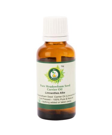 Meadowfoam Oil | Limnanthes Alba | Meadowfoam Seed Oil | Meadowfoam Carrier Oil | for Skin | for Hair | 100% Pure Natural | Cold Pressed Meadowfoam Oil | 15ml | 0.507oz by R V Essential Faint or No Aroma 0.51 Fl Oz (Pack of