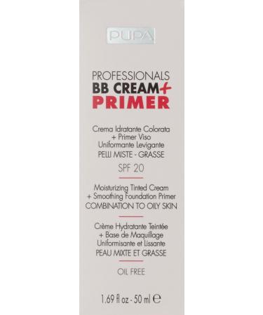 PUPA Milano BB Cream + Primer for Oily Skin 50ml - Shade 001 Nude - Buy Online on GoSupps.com