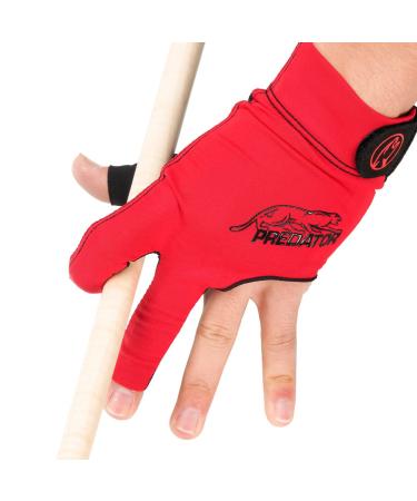 CRICAL Predator Billiard Gloves One Piece Non-Slip Lycra Fabric Pool Snooker Glove Accessories New Red