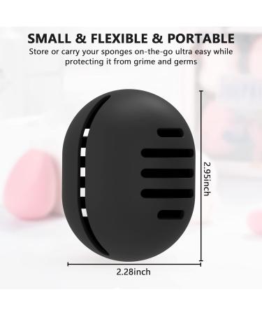 Fauxomor Make-Up Sponge Holder | Breathable Silicone Beauty Blender Travel Bag | Sustainable & Portable Cosmetics Tool | Black (1 Pack) - Buy Online on GoSupps.com