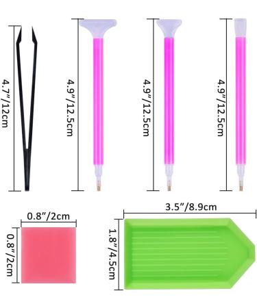 Myceke Diamond Painting Tools Kit - 29pcs DIY 5D Diamond Painting Accessories for Adults - Cross Stitch Tool Set with Diamond Needle, Tweezer, Glue, Plastic Tray - Buy Online on GoSupps.com
