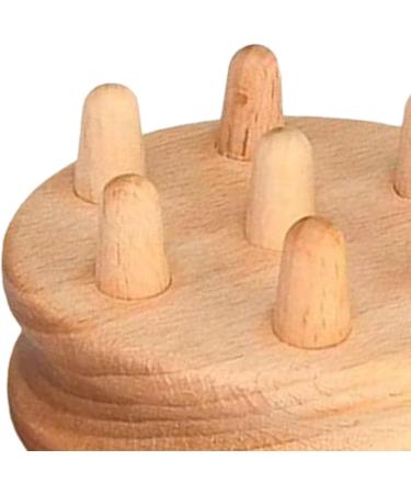 Sharplace Wooden Massage Brush 7 Pearl Body Massager & Gua Sha Tool for Thighs Back & Shoulders | International Shipping - Buy Online on GoSupps.com