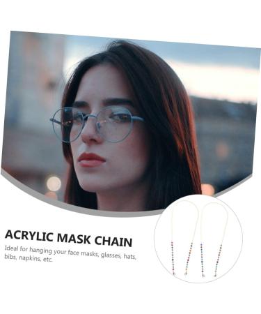 JECOMPRIS 2pcs Anti-Drop Chain for Face Masks & Glasses - Beaded Lanyard with Artificial Pearls - International Shipping Available - Buy Online on GoSupps.com