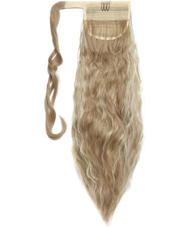 20 Inch Long Corn Wave Ponytail Hair Extension in Sandy Blonde & Bleach Blonde - Buy Online on GoSupps.com