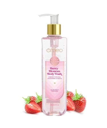 PRZX Berry Blossom Strawberry Body Wash Shower Gel for Women & Men 200ml | Refreshing Daily Cleanser with Glycerin | Gentle Formula with Strawberry Extract | Leaves Skin Feeling Soft & Smooth