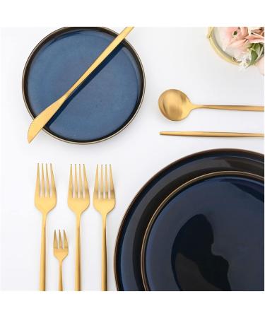 weizhun 24Pcs Gold Flatware Set Matte Cutlery Set Stainless Steel Dinnerware Set Knife Fork Spoon Silverware Kitchen Tableware (Color : 24Pcs Champagne) - Buy Online on GoSupps.com