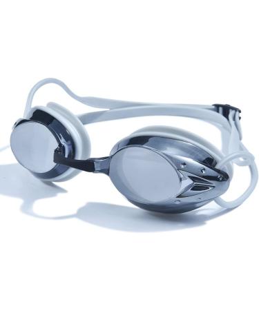 Phelrena Professional Swimming Goggles | Anti-Fog UV Protection, No Leaking | Adults, Men, Women, Kids - Silver - Buy Online on GoSupps.com