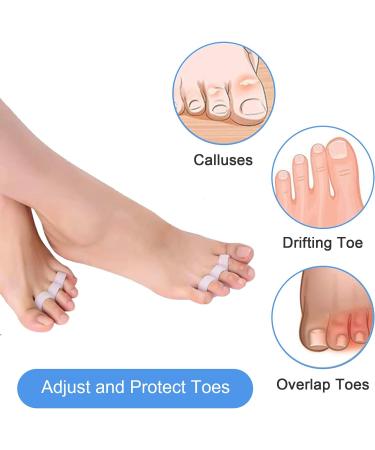 6 Pack Toe Separators & Straighteners for Bunion Relief - 3 Pairs of 3-Loop Toe Spacers for Men and Women - Yoga Toe Separator for Overlapping Toes - Buy Online on GoSupps.com