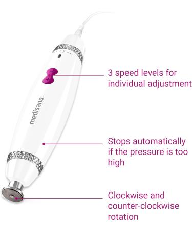 Medisana MP 840 Electric Manicure & Pedicure Set - 7 Attachments for Nails Cuticles & Corners | International Shipping Available - Buy Online on GoSupps.com