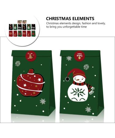 Mikinona 1 Set Christmas Kraft Paper Bag Christmas Bags Hanging Advent Calendar Xmas Paper Pouch Elder - Buy Online on GoSupps.com