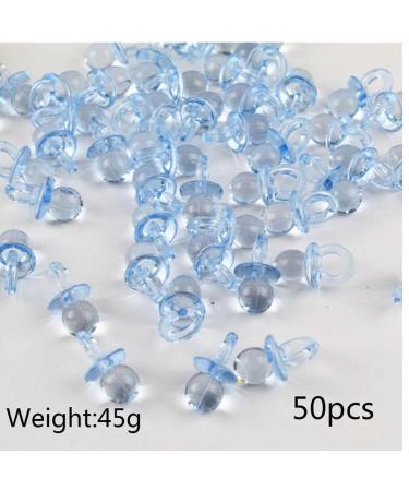50Pcs Transparent Acrylic Mini Pacifier - Baby Shower Cake Decoration & Birthday Gift | DIY Party Supplies - Buy Online on GoSupps.com