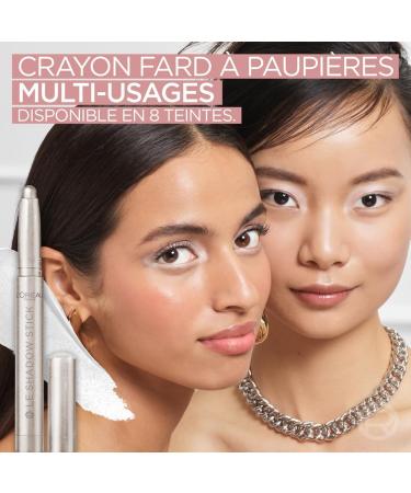 L'Or al Paris - Multi-Use Eyeshadow Pencil - Comfortable Gel Formula - Long Lasting Up to 20H - Luminous Finish - Paradise Shadow Stick - Color: 100 Ice Sparkle - 1.4 g - Buy Online on GoSupps.com