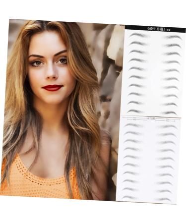 FOMIYES 6 Sheets Makeup Stickers Black Stickers 6d Eyebrow Stickers Transfer Stickers Modify The Lazy 3d - Buy Online on GoSupps.com