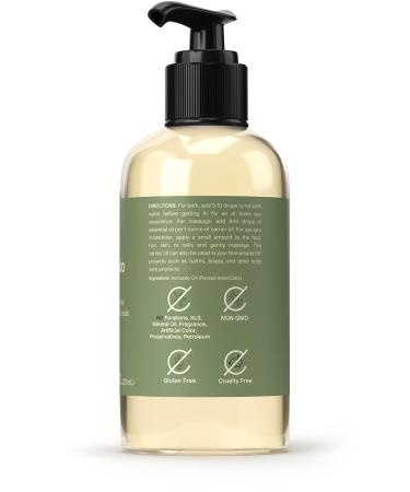 Organic Avocado Oil | 8 fl oz | Moisturizing Oil for Face, Hair, and Skin | Paraben, SLS, & Fragrance-Free - Buy Online on GoSupps.com