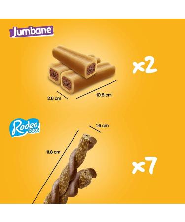 Pedigree Multipack with 24 Rodeo Duos Chicken and Bacon Flavour and 4 Jumbone Beef and Poultry Flavour Dog Treat Snacks Mega Box - Buy Online on GoSupps.com