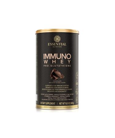 Essential Nutrition Immuno Whey - Isolate & Hydrolyzed Whey Protein Powder with Added Amino Acids to Support Glutathione Production - Beta Glucan - Chocolate - 16.9 oz (15 Servings)