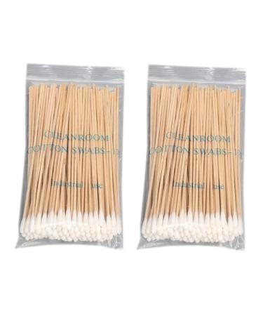 200Pcs 15cm long wooden handle cotton swabs one-head q-tip ear-nose cleaning Sterile sticks make-up applicator Tool remove make-up swab and cotton organizer